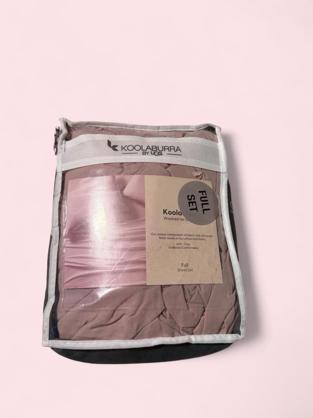 Koolaburra Washed Full Sheet Set in Dusty Pink